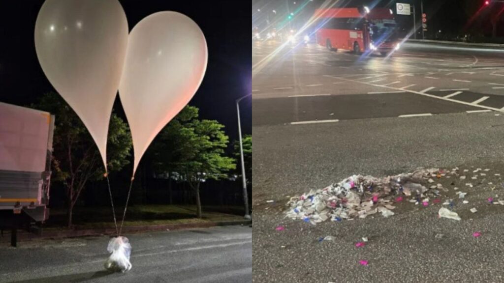 Corea del Norte envía globos de basura a Corea del Sur para llenarla de “inmundicia”