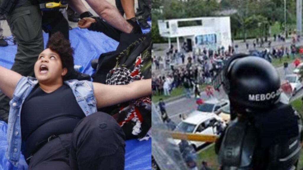 Imágenes del operativo policial para desmantelar las protestas pro-palestinas en universidades de EEUU