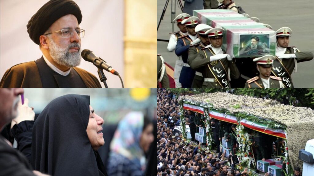 Irán despide a su presiente con masivas procesiones y funerales públicos