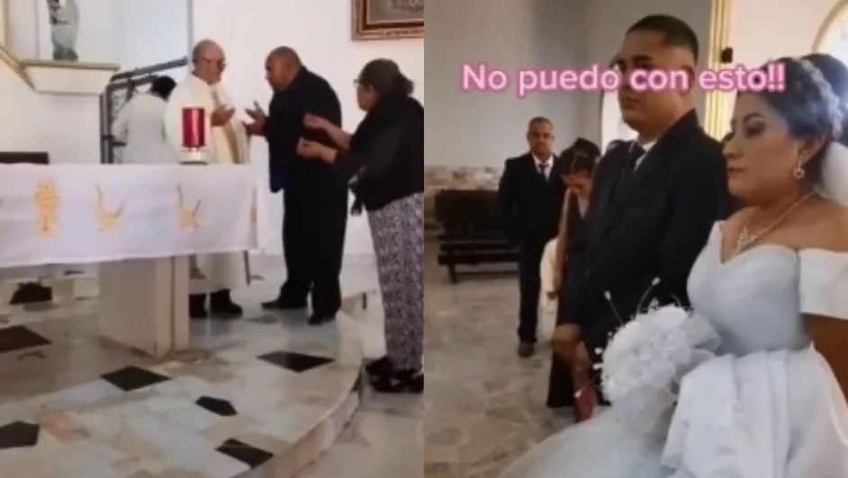 Sacerdote hace llorar a recién casados al abandonar la misa porque lo estaban grabando