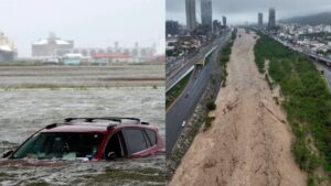 Primera tormenta del Atlántico deja tres cuatro muerto y años en el norte de México