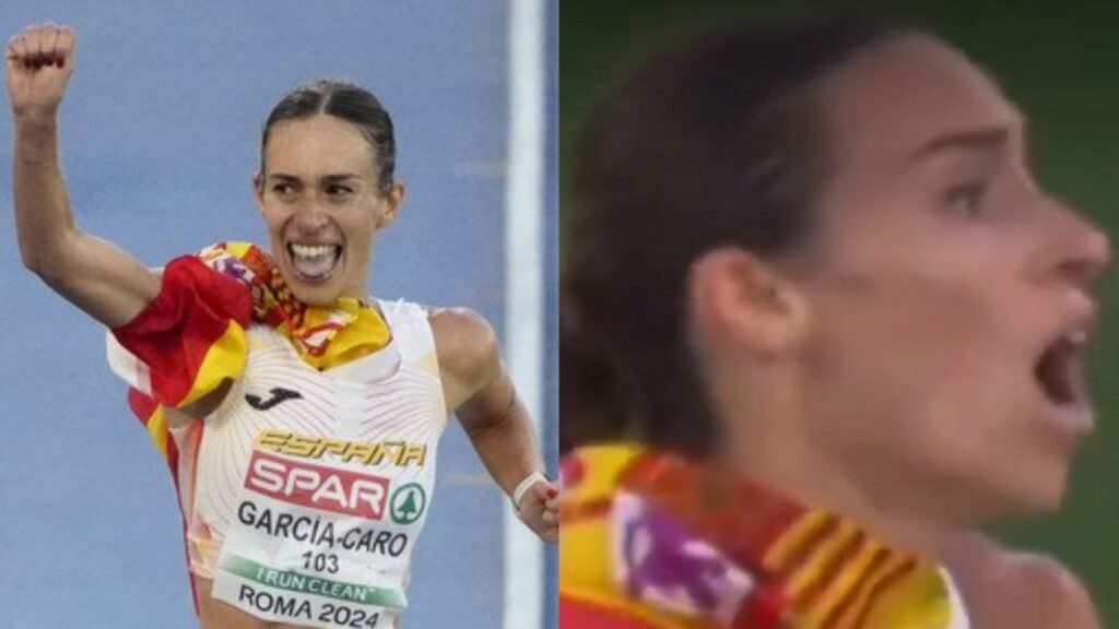 Marchadora celebra antes de tiempo su triunfo y se lo quitan a unos segundos de la meta