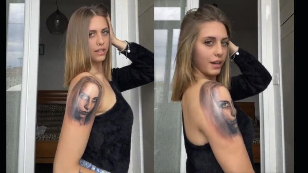 Mujer provoca una “revolución” en internet tras mostrar que se tatuó su propia cara