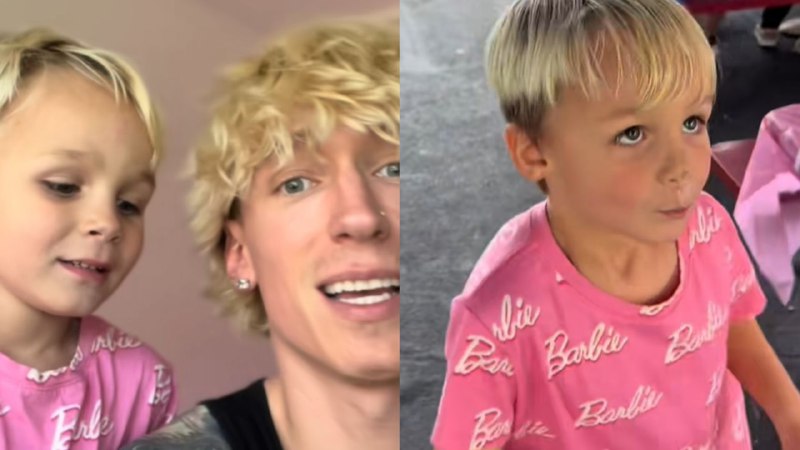 Papá moderno rompe tabús y le regala a su hijo una muñeca barbie