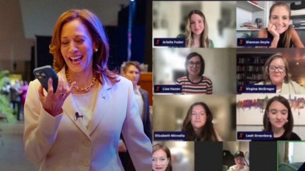 Kamala rompe un nuevo récord: 164 mil mujeres blancas en Zoom call y más de $2 millones recaudados en minutos