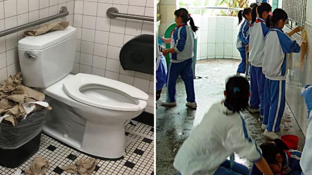 Padres reaccionan indignados luego que escuela obligara a alumnos a lavar los baños