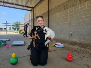 Eight puppies were rescued after being abandoned without water in Texas amid 38°C temperatures.