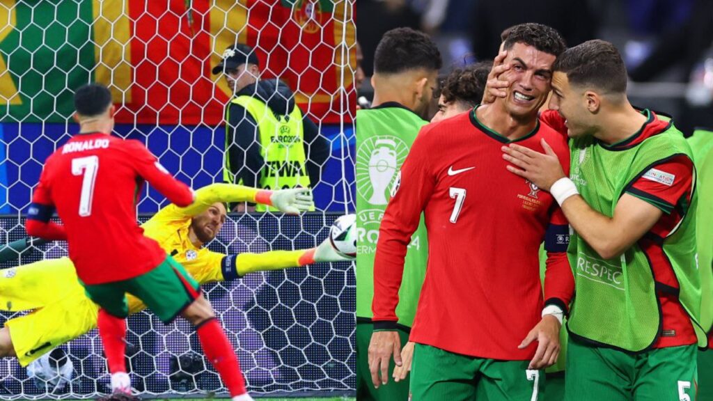 Cristiano Ronaldo llora de impotencia al perder un penalti