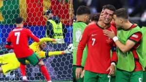 Cristiano Ronaldo llora de impotencia al perder un penalti