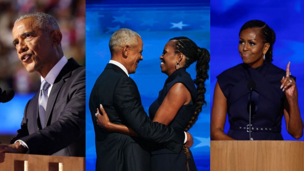 Los Obama "ponen las manos al fuego" por Kamala Harris