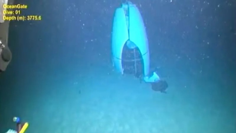 Así quedó parte del sumergible Titán en el fondo del mar