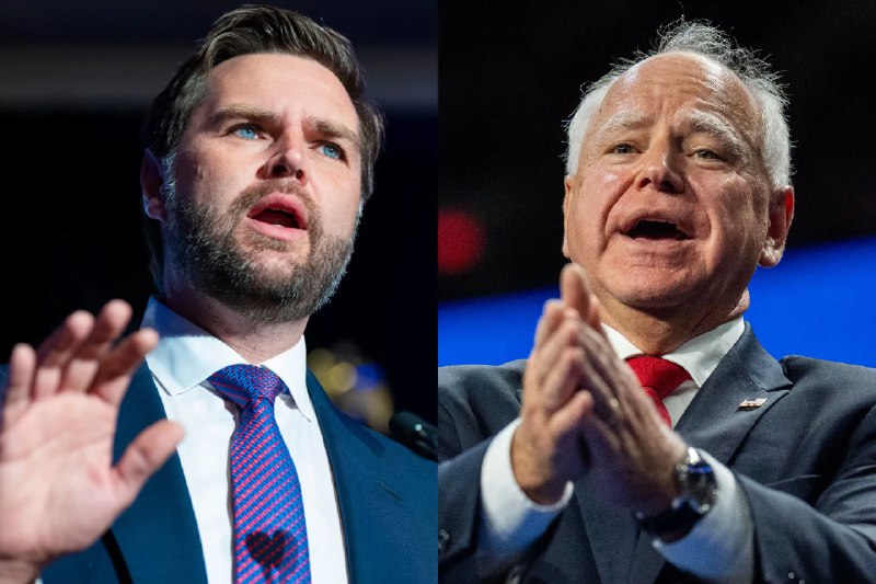 Tim Walz y J.D. Vance se enfretan en su primer y único debate