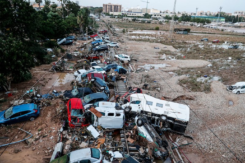 Gota fría en España dejó las calles como una imagen de un apocalipsis zombi 