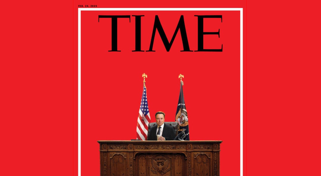 Polémica portada de la revista TIME de Elon Musk sentado en el escritorio presidencial 