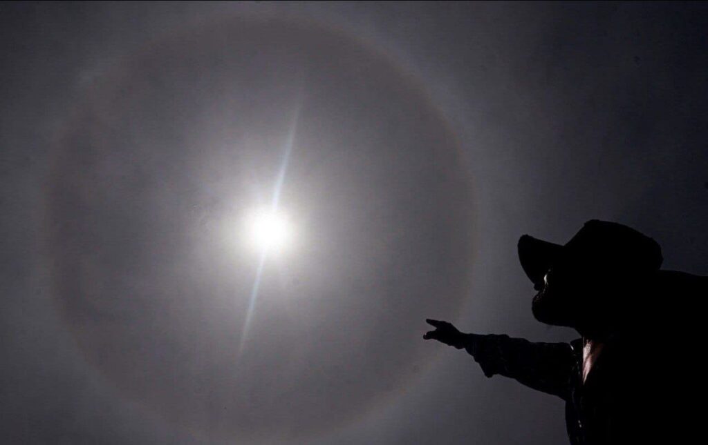 Un halo solar sorprende a los hondureños