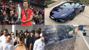 Diogo Jota iba a más de 120 kilómetros por hora en su Lamborghini cuando se le estalló un neumático