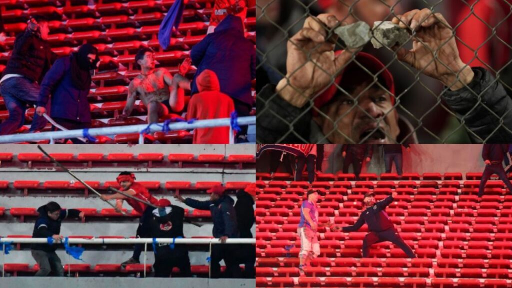 Más de 20 heridos deja disputa entre aficionados de Independiente y la Universidad de Chile