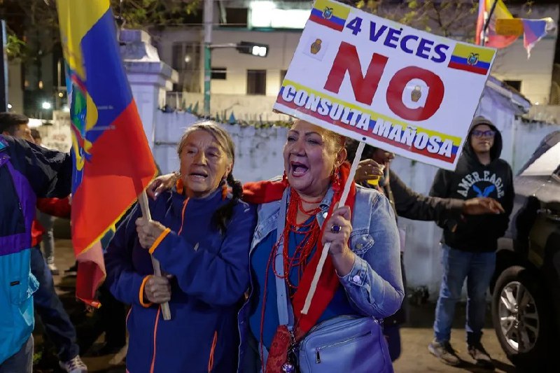 Los ecuatorianos le dicen NO al plan de Noboa de imponer bases militares extranjeras 