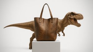 Crean bolso de lujo con colágeno de dinosaurio: innovación y polémica