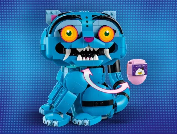 blue Lego cat
